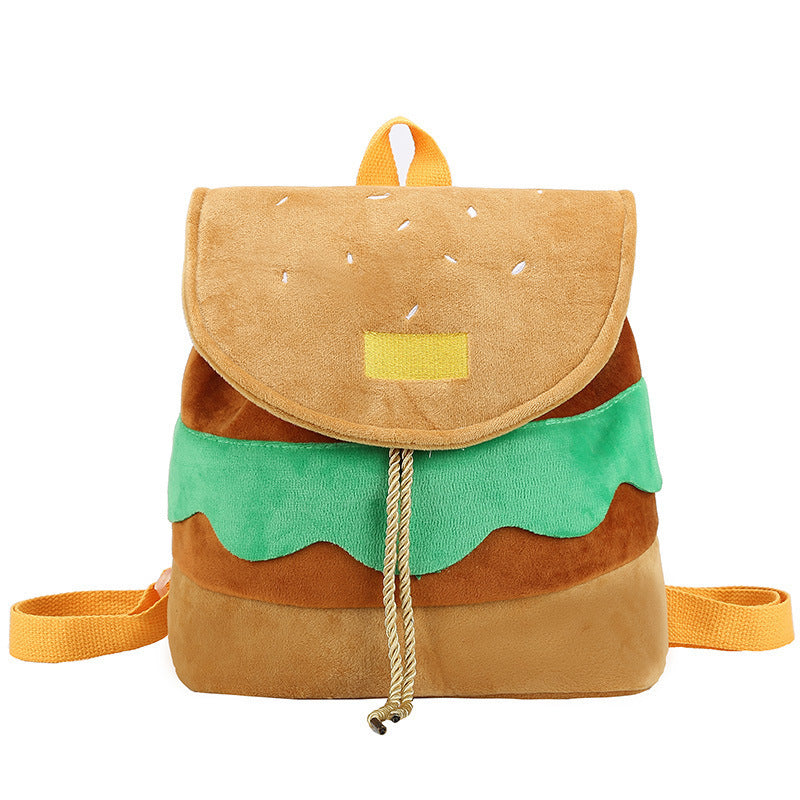 Cute Hamburger Plush Backpack Soft Cartoon Burger Plush Coin Purse Girls Kindergarten School Bookbag Children Kids Pack Cute Hamburger Plush Backpack Soft Cartoon Burger Plush Coin Purse Girls Kindergarten School Bookbag Children Kids Pack
