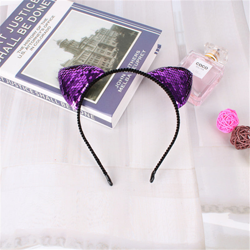 Fashion Hair Accessories Sequined Cat Ear Headband Children's Hair Accessories Fashion Hair Accessories Sequined Cat Ear Headband Children's Hair Accessories