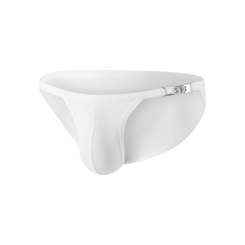 Metal Decorative Thin Low Waist Breathable Sweat Absorbing Sexy Briefs Men Metal Decorative Thin Low Waist Breathable Sweat Absorbing Sexy Briefs Men