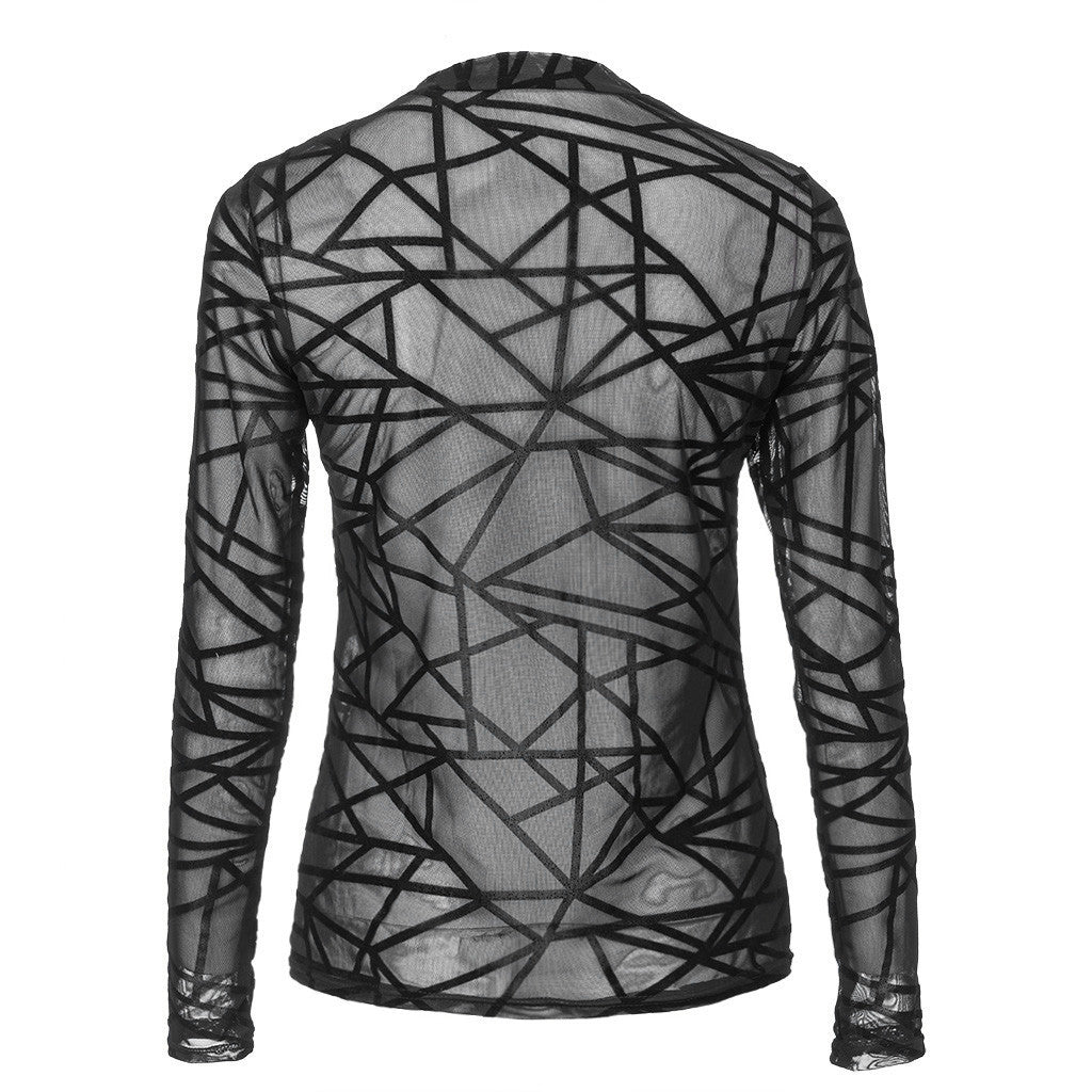 Sexy Women Blouses Transparent Mesh Long Sleeve Tops Tee Sexy Women Blouses Transparent Mesh Long Sleeve Tops Tee