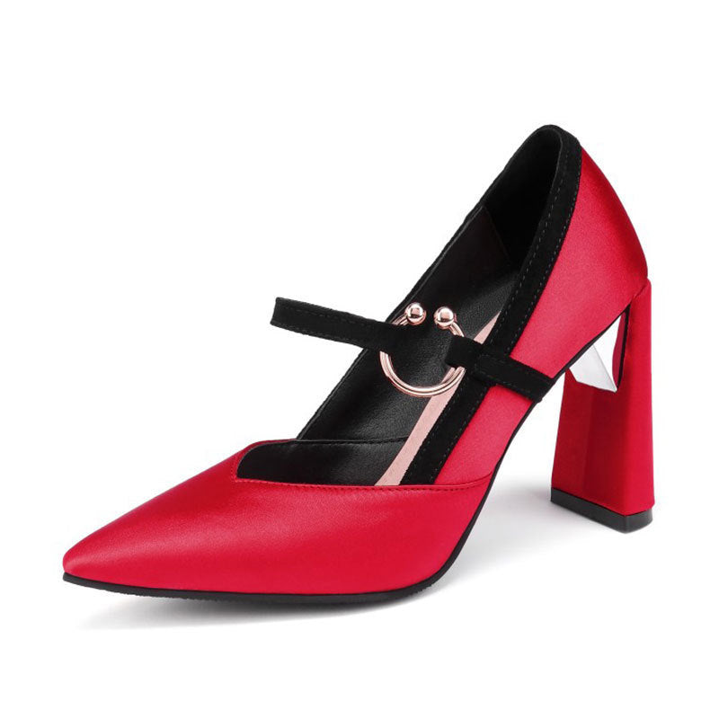 Womens Pumps Shoes Mary Jaen Stiletto High Heels Strange Pointed Toe Womens Pumps Shoes Mary Jaen Stiletto High Heels Strange Pointed Toe