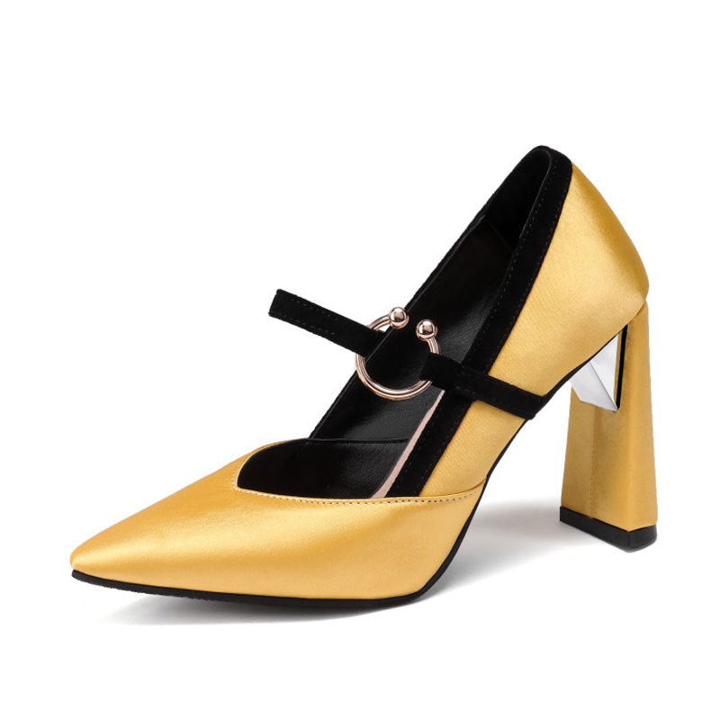 Womens Pumps Shoes Mary Jaen Stiletto High Heels Strange Pointed Toe Womens Pumps Shoes Mary Jaen Stiletto High Heels Strange Pointed Toe