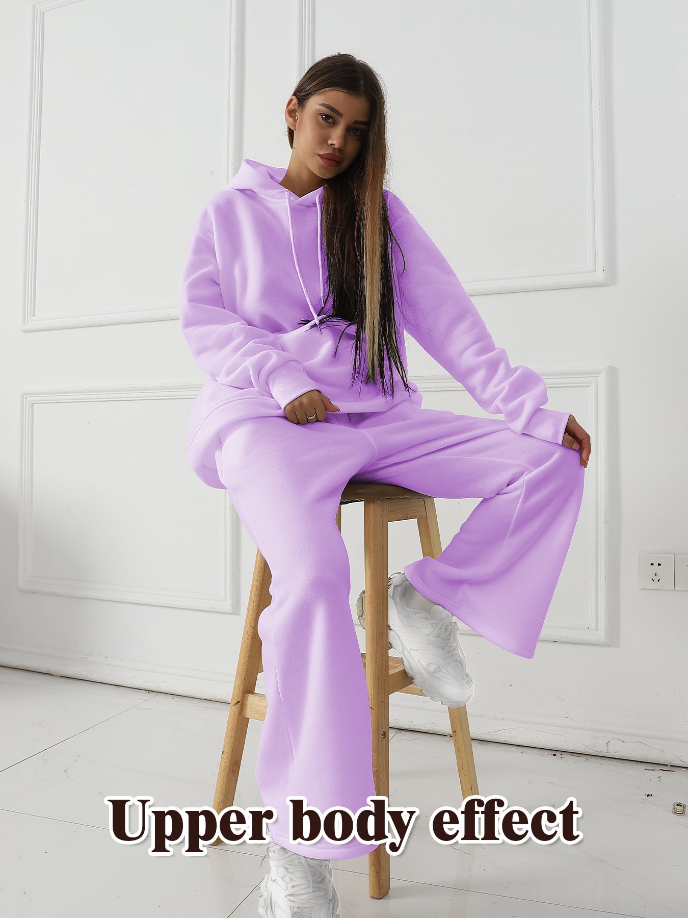 Women's Fashionable Casual Solid Color Long Sleeved Sweatshirt Set Women's Fashionable Casual Solid Color Long Sleeved Sweatshirt Set