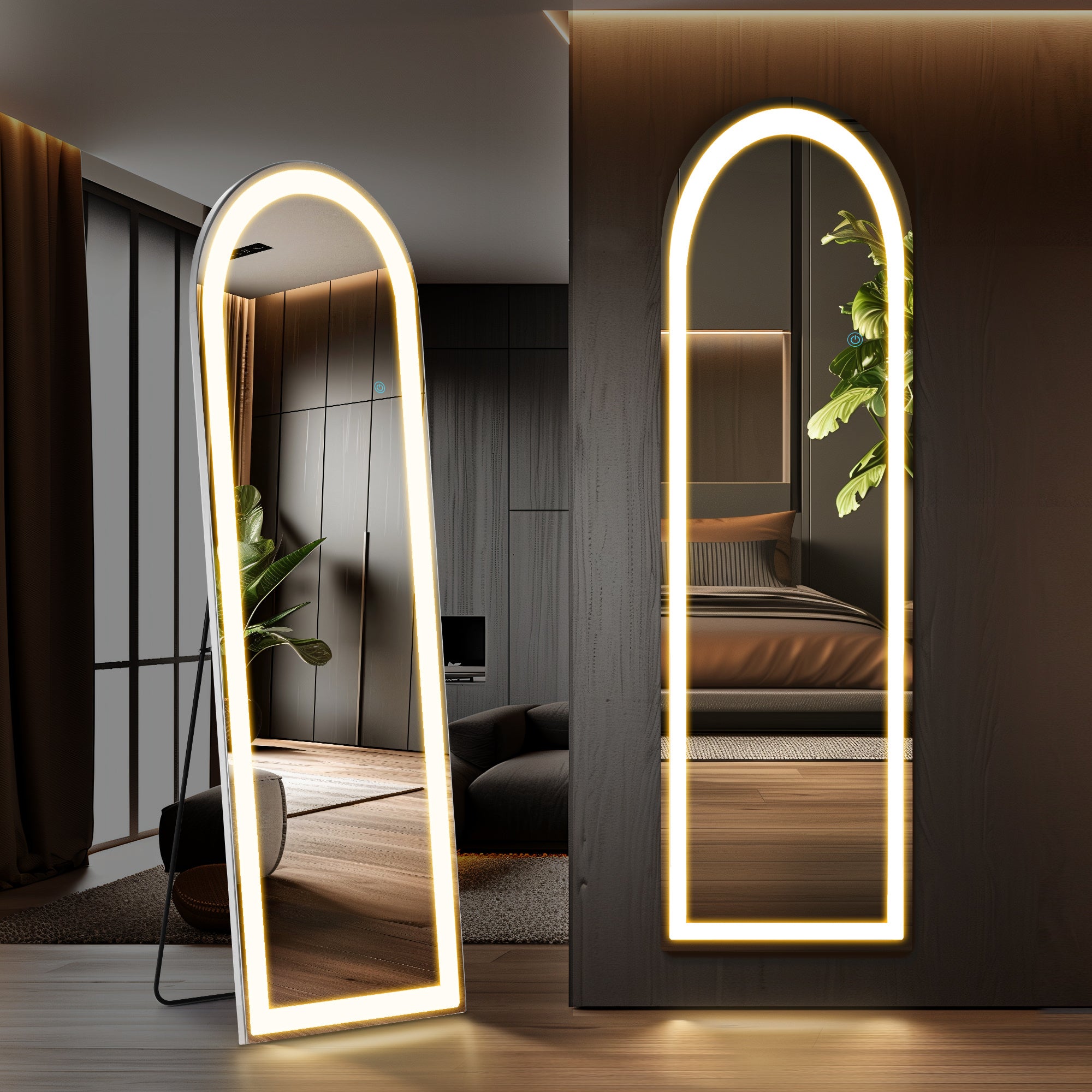 3 Color Lighting Mirror With LED Lights 3 Color Lighting Mirror With LED Lights