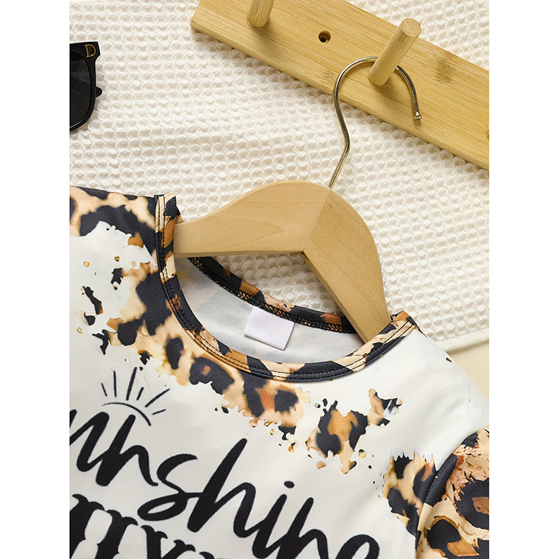 Toddler Girls Fall Winter Outfits Leopard Letter Print Crewneck Long Sleeve Sweatshirt Top & Sweatpant 2 Piece Clothing Set Toddler Girls Fall Winter Outfits Leopard Letter Print Crewneck Long Sleeve Sweatshirt Top & Sweatpant 2 Piece Clothing Set