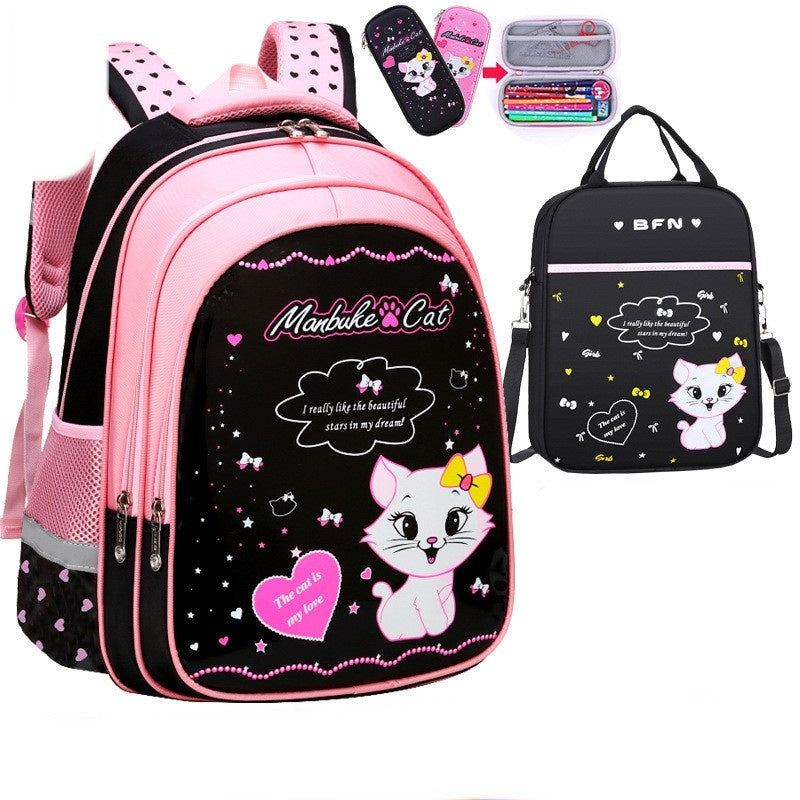 Kids School Cute Cat Print Backpack Kids School Cute Cat Print Backpack
