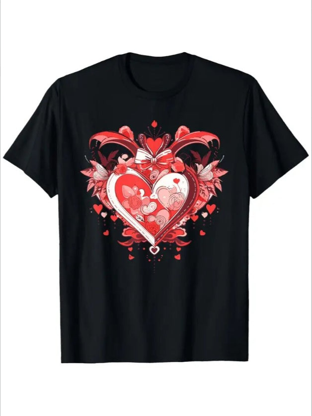 Love Valentine'S Day T-Shirt, Couple T-Shirt, Couple Christmas, Fashion Casual T-Shirt, Short-Sleeved T-Shirt Love Valentine'S Day T-Shirt, Couple T-Shirt, Couple Christmas, Fashion Casual T-Shirt, Short-Sleeved T-Shirt