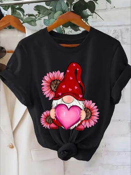 Love Valentine'S Day T-Shirt, Couple T-Shirt, Couple Christmas, Fashion Casual T-Shirt, Short-Sleeved T-Shirt