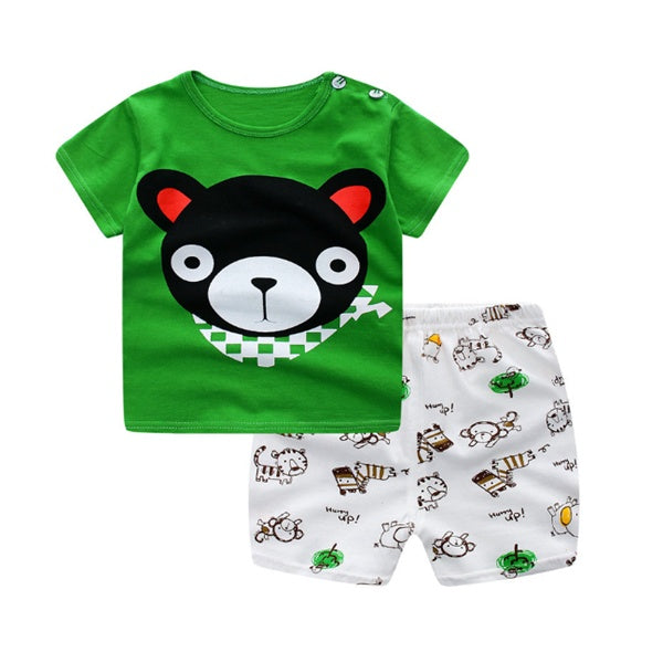 Cartoon Clothing Baby Boy Summer Clothes T-shirt Baby Girl Casual Clothing Sets Cartoon Clothing Baby Boy Summer Clothes T-shirt Baby Girl Casual Clothing Sets