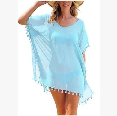 Women Blouses Loose Chiffon Dress Summer Beach Tunic Cover-Up Shirt Women Blouses Loose Chiffon Dress Summer Beach Tunic Cover-Up Shirt