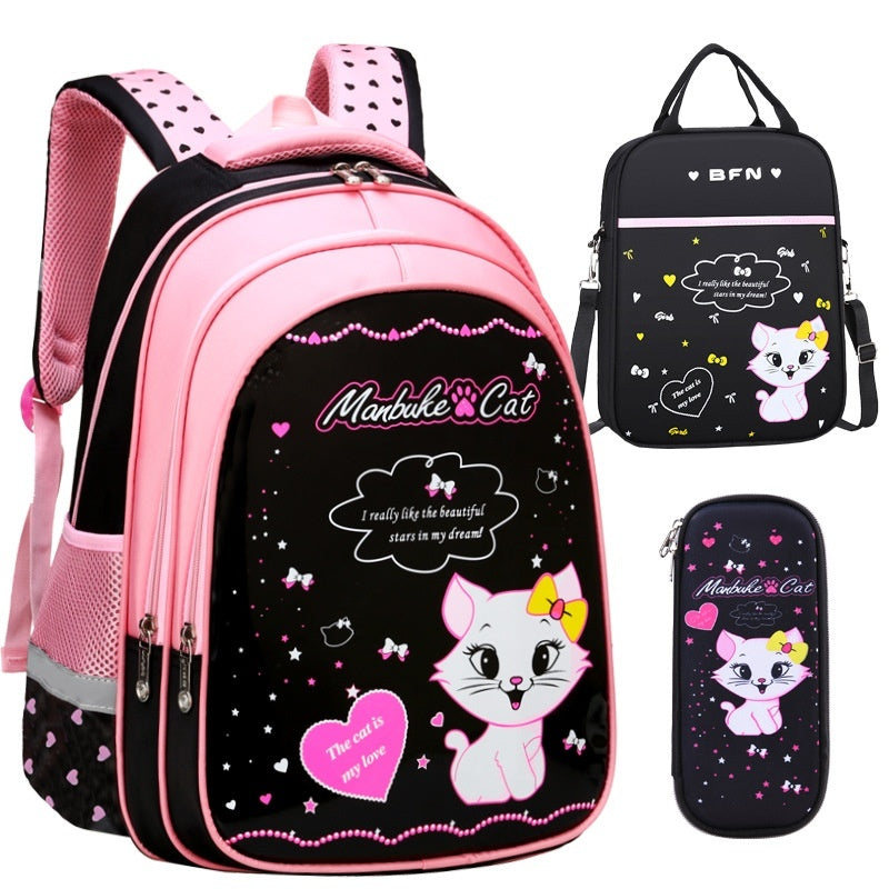 Kids School Cute Cat Print Backpack Kids School Cute Cat Print Backpack