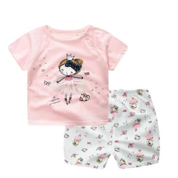 Cartoon Clothing Baby Boy Summer Clothes T-shirt Baby Girl Casual Clothing Sets Cartoon Clothing Baby Boy Summer Clothes T-shirt Baby Girl Casual Clothing Sets