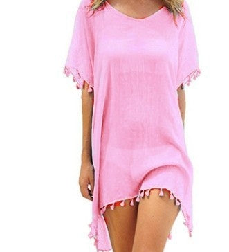 Women Blouses Loose Chiffon Dress Summer Beach Tunic Cover-Up Shirt Women Blouses Loose Chiffon Dress Summer Beach Tunic Cover-Up Shirt