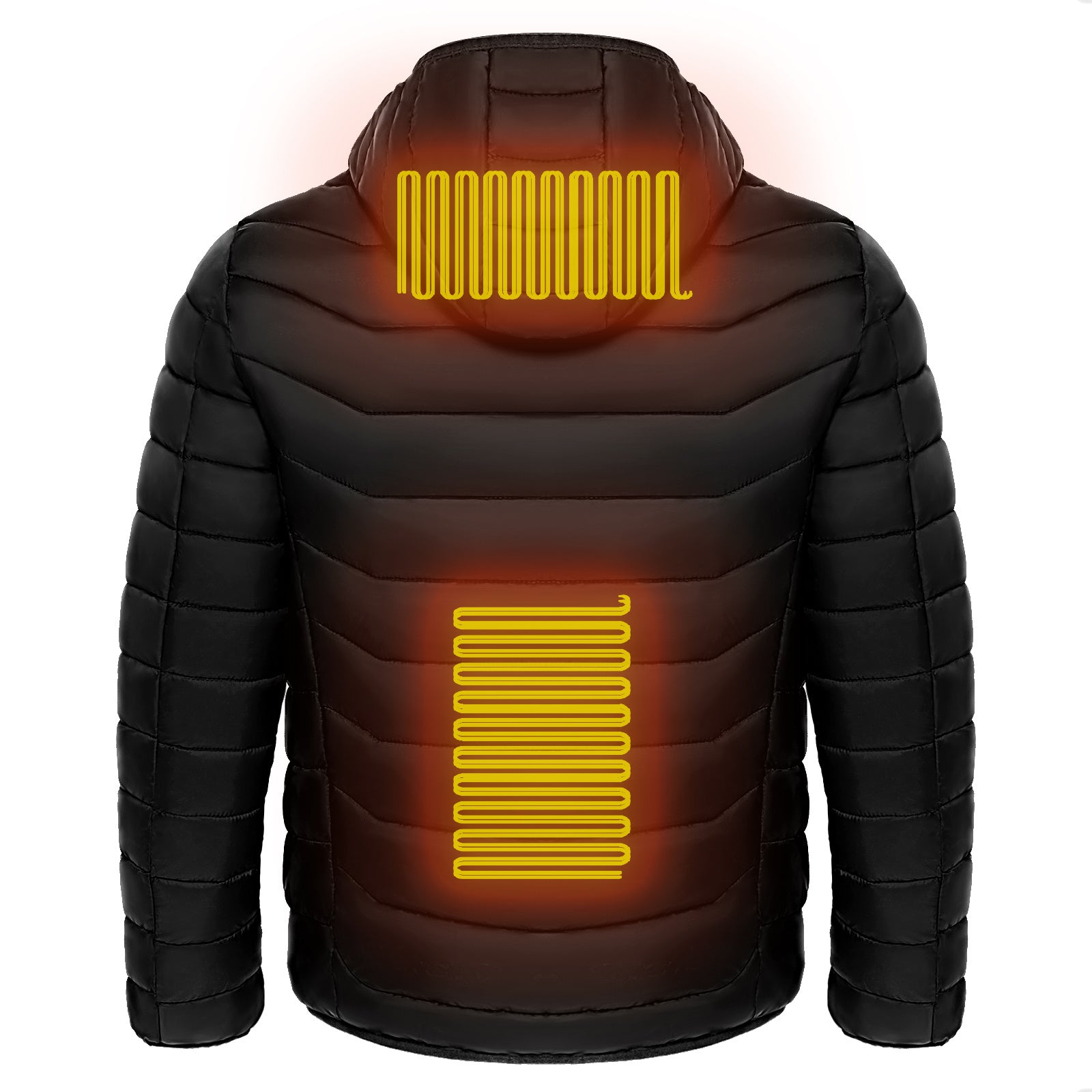 Men Heated Puffer Jacket Electric Heating Coat Insulated Hood Windbreaker 9Heat Zones Men Heated Puffer Jacket Electric Heating Coat Insulated Hood Windbreaker 9Heat Zones