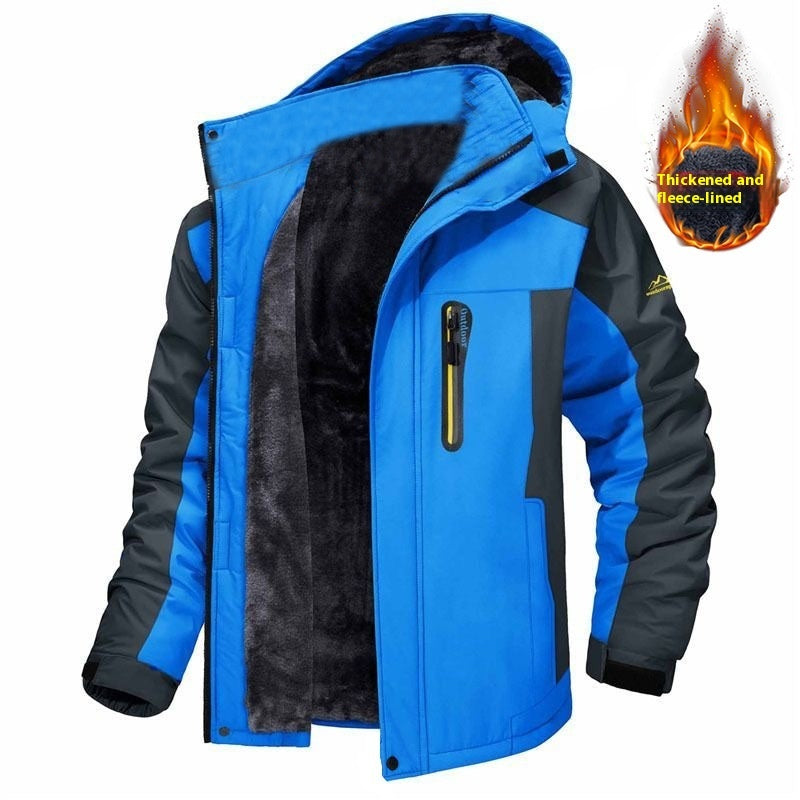 Casual Fleece And Thick Men's Mid-length Coat Casual Fleece And Thick Men's Mid-length Coat