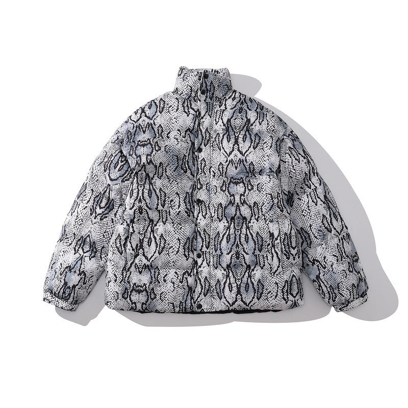 Color-blocking Thick Bread Clothes Loose Cotton-padded Jackets For Men And Women Color-blocking Thick Bread Clothes Loose Cotton-padded Jackets For Men And Women