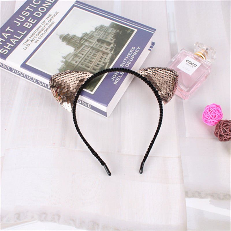 Fashion Hair Accessories Sequined Cat Ear Headband Children's Hair Accessories Fashion Hair Accessories Sequined Cat Ear Headband Children's Hair Accessories