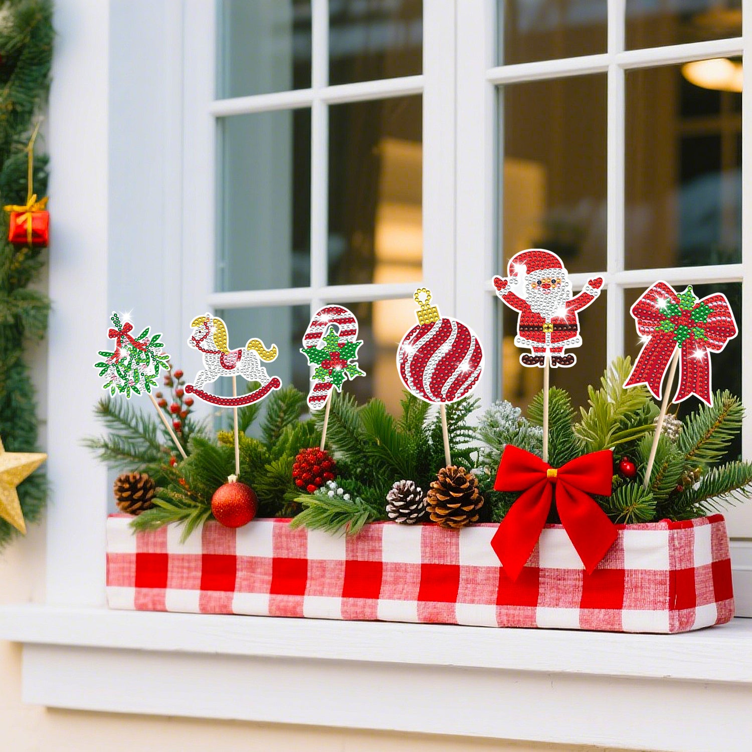 12 Pcs Christmas Rhinestones Painting Kits 12 Pcs Christmas Rhinestones Painting Kits