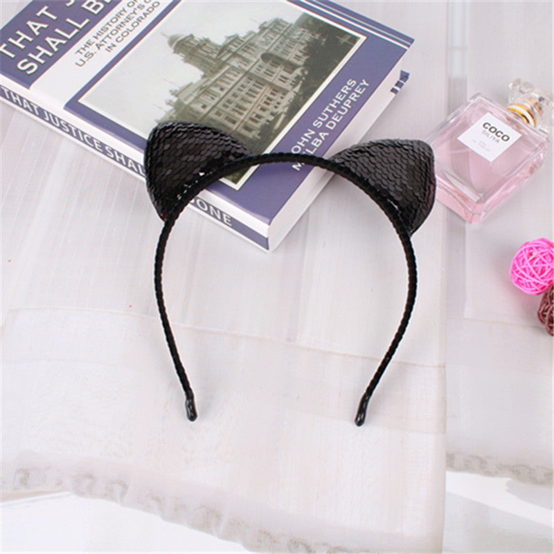 Fashion Hair Accessories Sequined Cat Ear Headband Children's Hair Accessories Fashion Hair Accessories Sequined Cat Ear Headband Children's Hair Accessories