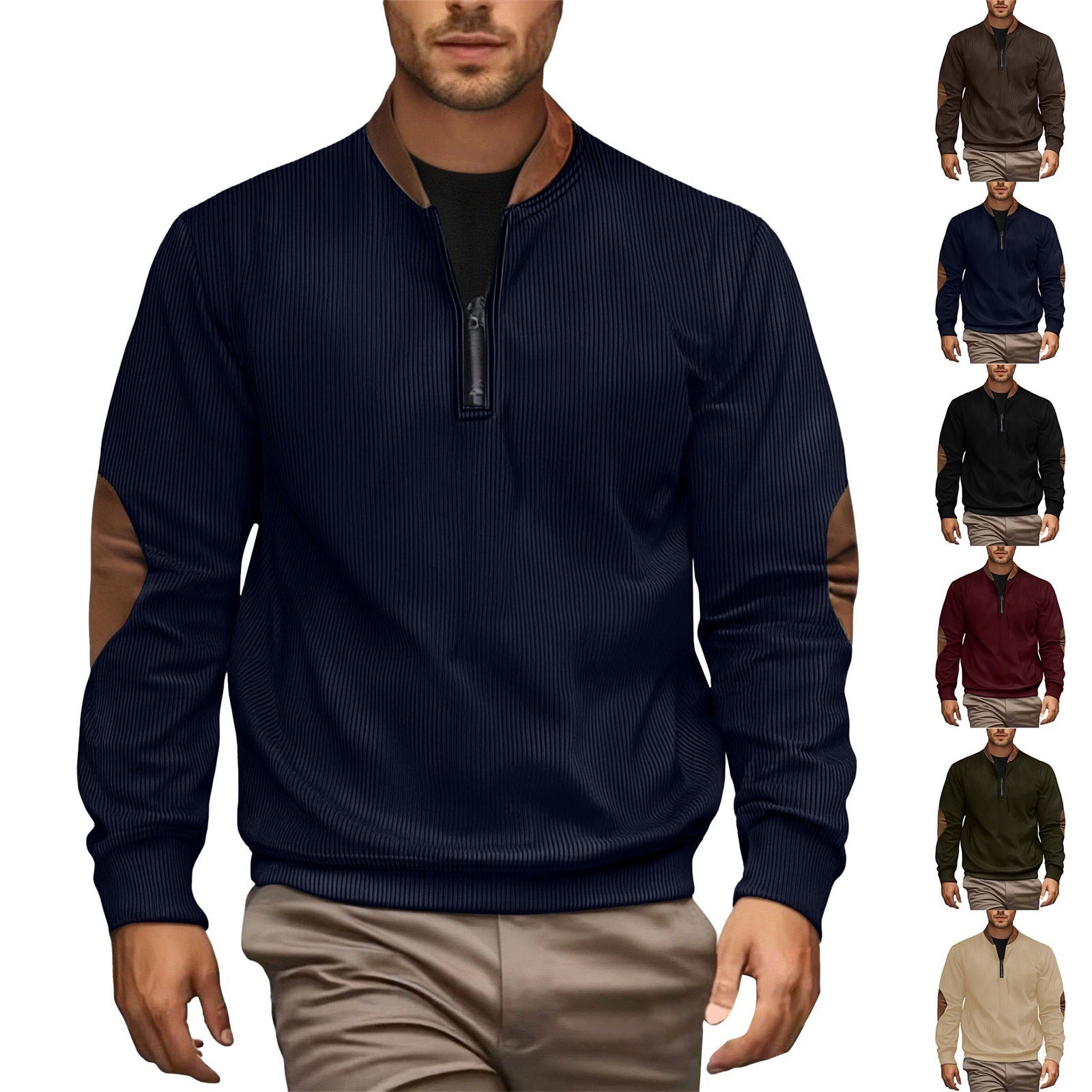 Men's Casual Jacket Pullover Zip-up Shirt Men's Casual Jacket Pullover Zip-up Shirt