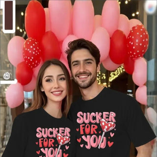 Love Valentine'S Day T-Shirt, Couple T-Shirt, Couple Christmas, Fashion Casual T-Shirt, Short-Sleeved T-Shirt