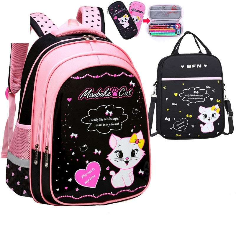 Kids School Cute Cat Print Backpack Kids School Cute Cat Print Backpack