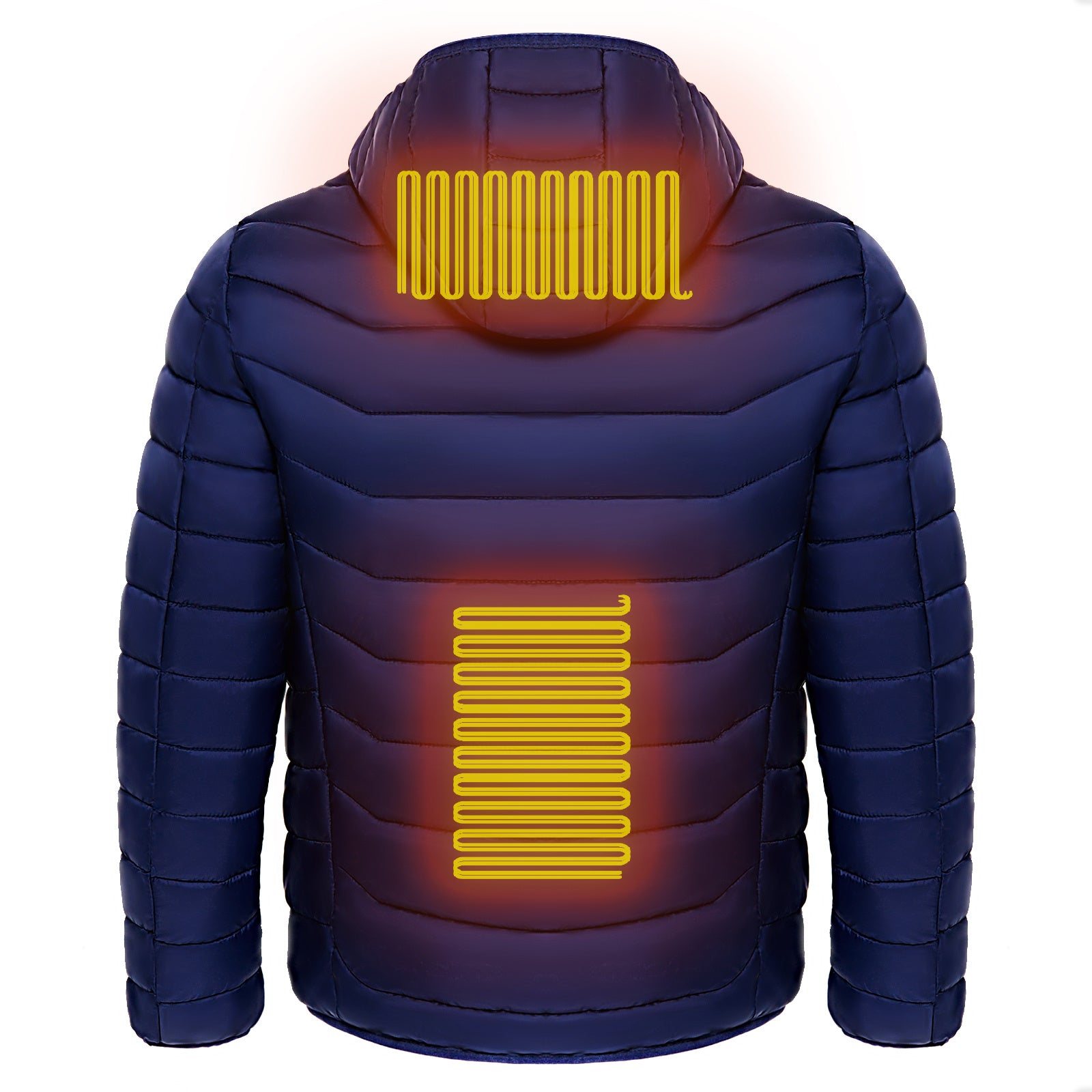 Men Heated Puffer Jacket Electric Heating Coat Insulated Hood Windbreaker 9Heat Zones Men Heated Puffer Jacket Electric Heating Coat Insulated Hood Windbreaker 9Heat Zones
