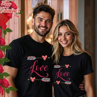 Love Valentine'S Day T-Shirt, Couple T-Shirt, Couple Christmas, Fashion Casual T-Shirt, Short-Sleeved T-Shirt