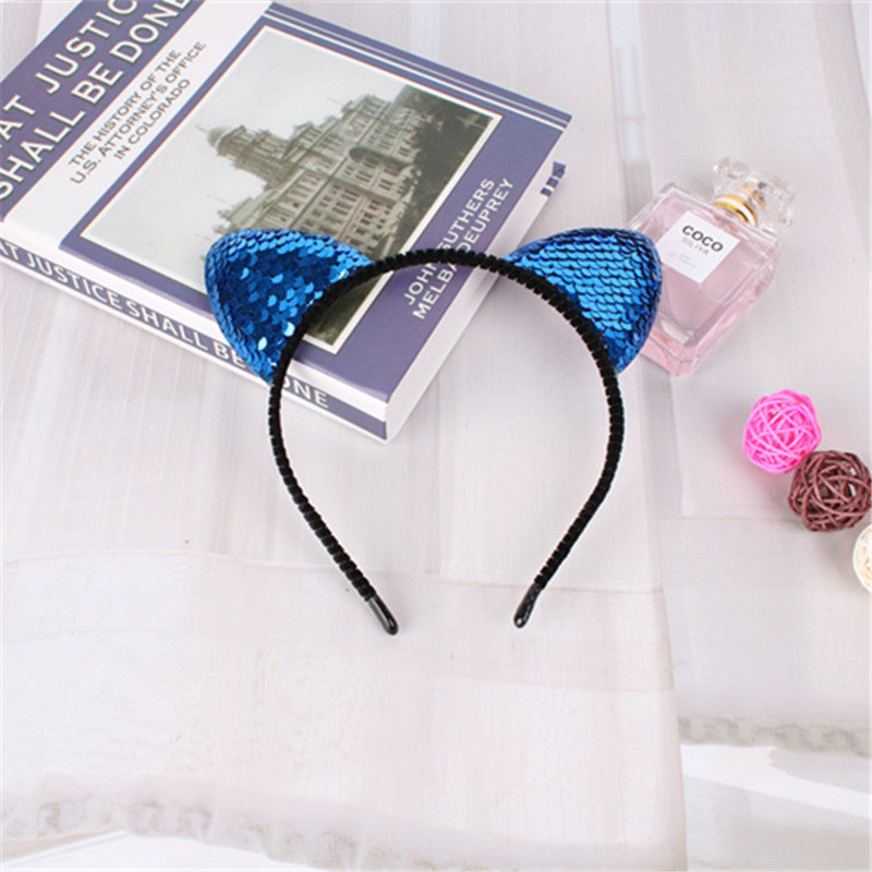 Fashion Hair Accessories Sequined Cat Ear Headband Children's Hair Accessories Fashion Hair Accessories Sequined Cat Ear Headband Children's Hair Accessories