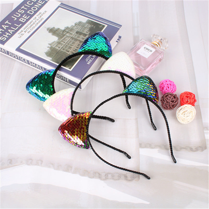 Fashion Hair Accessories Sequined Cat Ear Headband Children's Hair Accessories Fashion Hair Accessories Sequined Cat Ear Headband Children's Hair Accessories