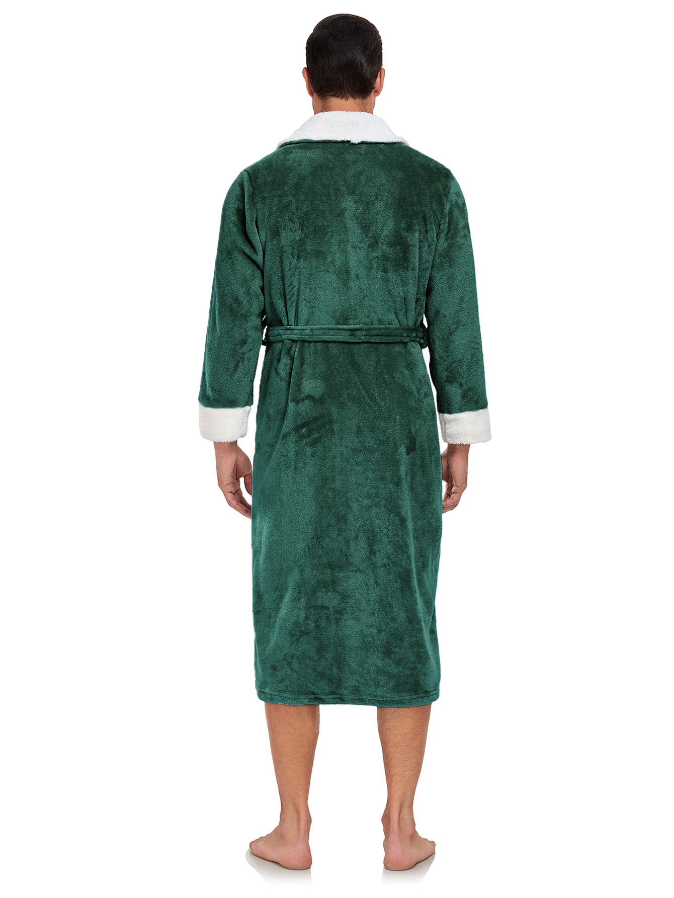 RONGTAI Men's Plush Long Bathrobe, Soft And Warm, Full Length, Shawl Collar, Fleece RONGTAI Men's Plush Long Bathrobe, Soft And Warm, Full Length, Shawl Collar, Fleece