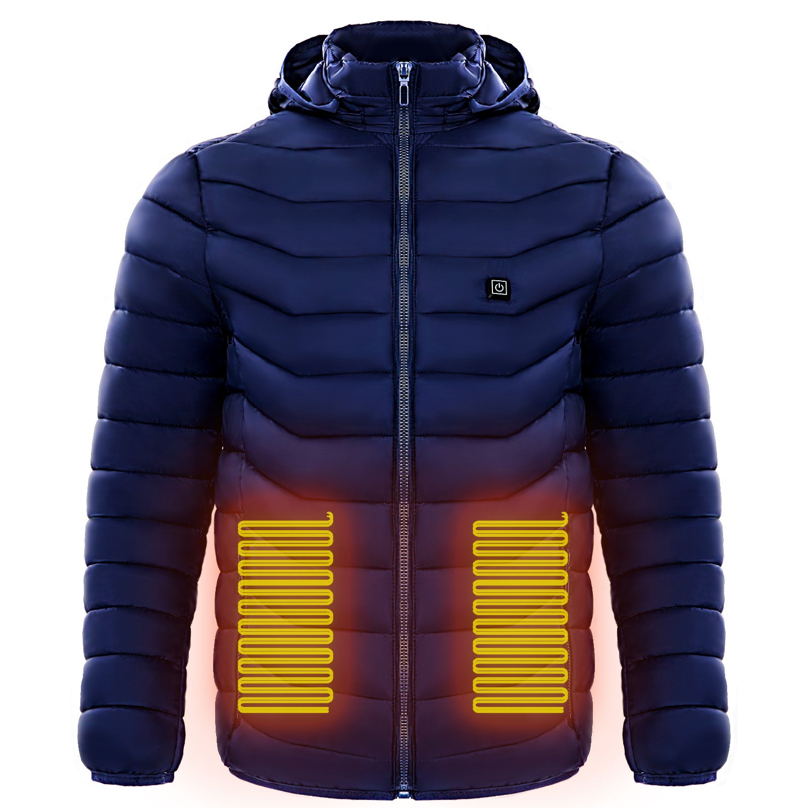 Men Heated Puffer Jacket Electric Heating Coat Insulated Hood Windbreaker 9Heat Zones Men Heated Puffer Jacket Electric Heating Coat Insulated Hood Windbreaker 9Heat Zones