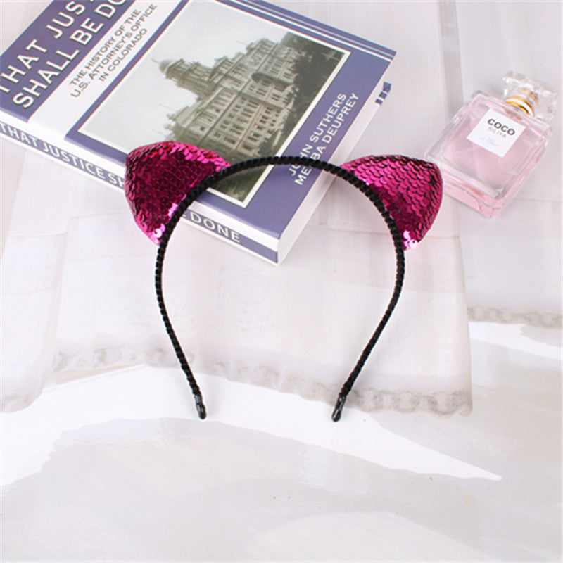 Fashion Hair Accessories Sequined Cat Ear Headband Children's Hair Accessories Fashion Hair Accessories Sequined Cat Ear Headband Children's Hair Accessories