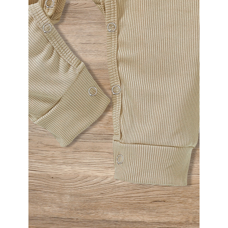 3-Pack Newborns Infants Baby Boys & Girls Long Sleeve Ribbed Romper Soft Button Front Jumpsuit 3-Pack Newborns Infants Baby Boys & Girls Long Sleeve Ribbed Romper Soft Button Front Jumpsuit