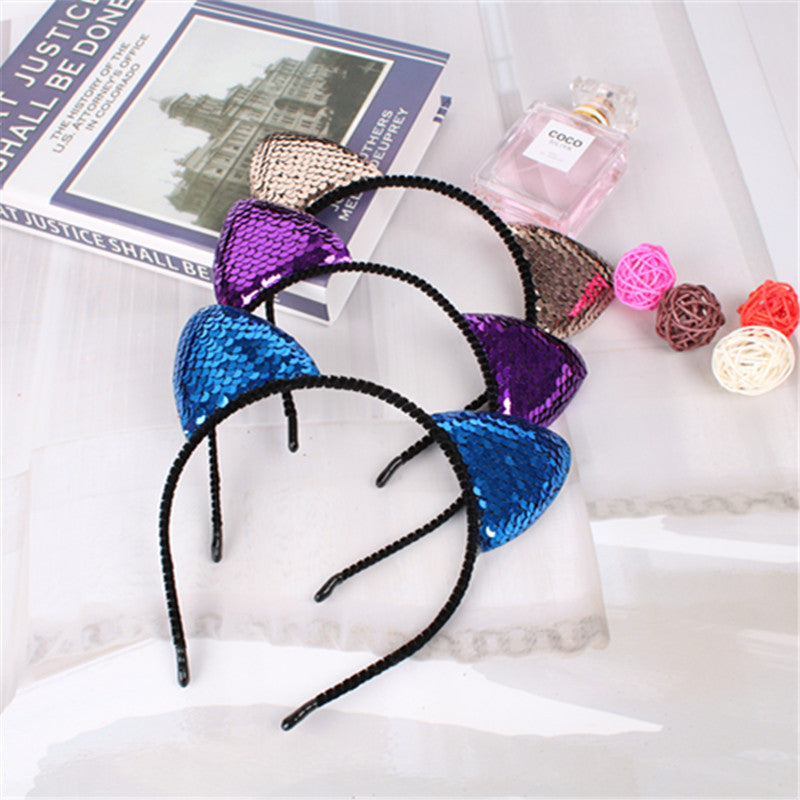 Fashion Hair Accessories Sequined Cat Ear Headband Children's Hair Accessories Fashion Hair Accessories Sequined Cat Ear Headband Children's Hair Accessories