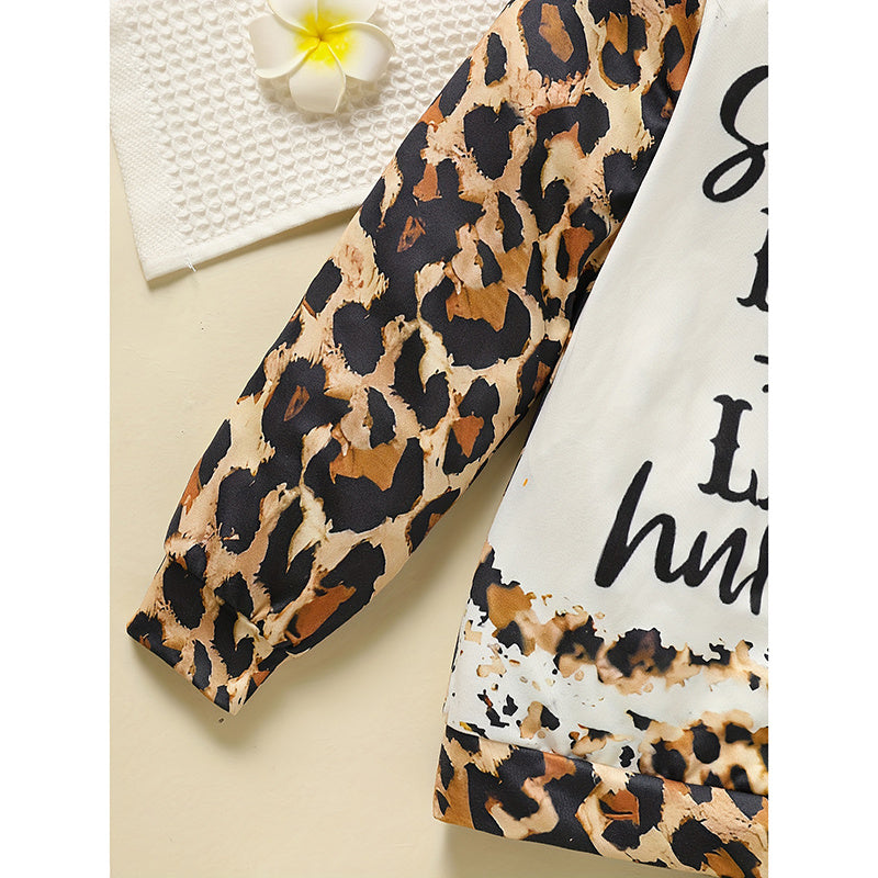 Toddler Girls Fall Winter Outfits Leopard Letter Print Crewneck Long Sleeve Sweatshirt Top & Sweatpant 2 Piece Clothing Set Toddler Girls Fall Winter Outfits Leopard Letter Print Crewneck Long Sleeve Sweatshirt Top & Sweatpant 2 Piece Clothing Set
