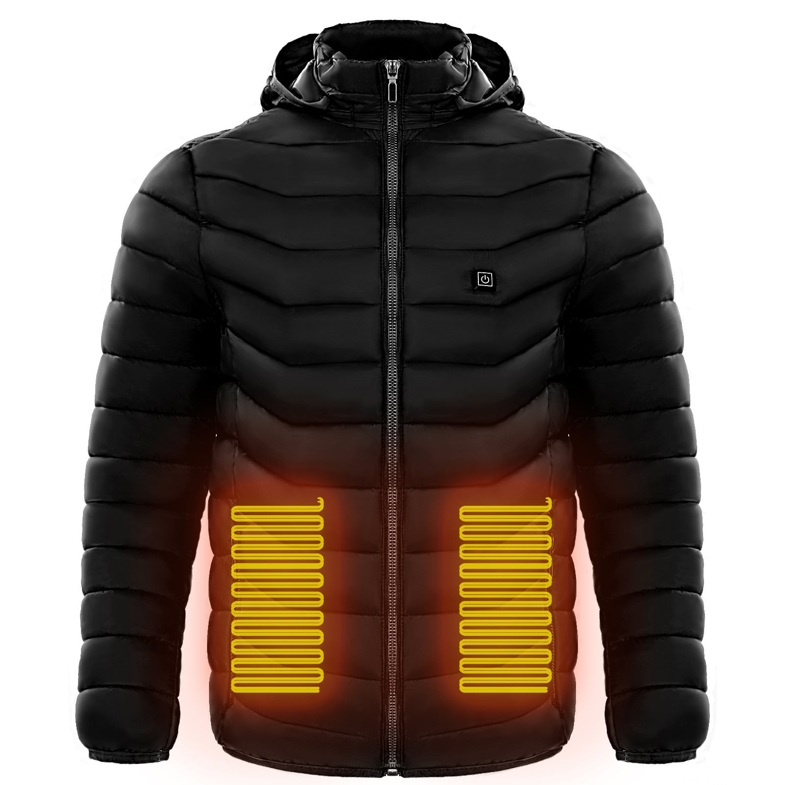 Men Heated Puffer Jacket Electric Heating Coat Insulated Hood Windbreaker 9Heat Zones Men Heated Puffer Jacket Electric Heating Coat Insulated Hood Windbreaker 9Heat Zones
