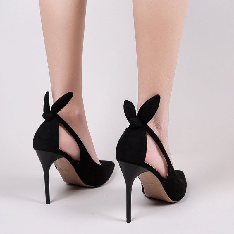 Sandals Women's Rabbit Ears Pumps Stiletto Heel 12cm High Heels Sandals Women's Rabbit Ears Pumps Stiletto Heel 12cm High Heels