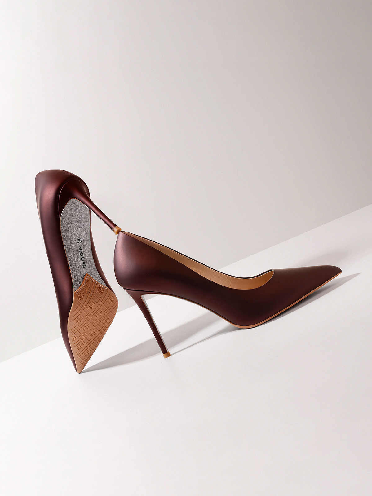 Pointed High Heels Women's Stiletto Heel Leather Pumps Pointed High Heels Women's Stiletto Heel Leather Pumps