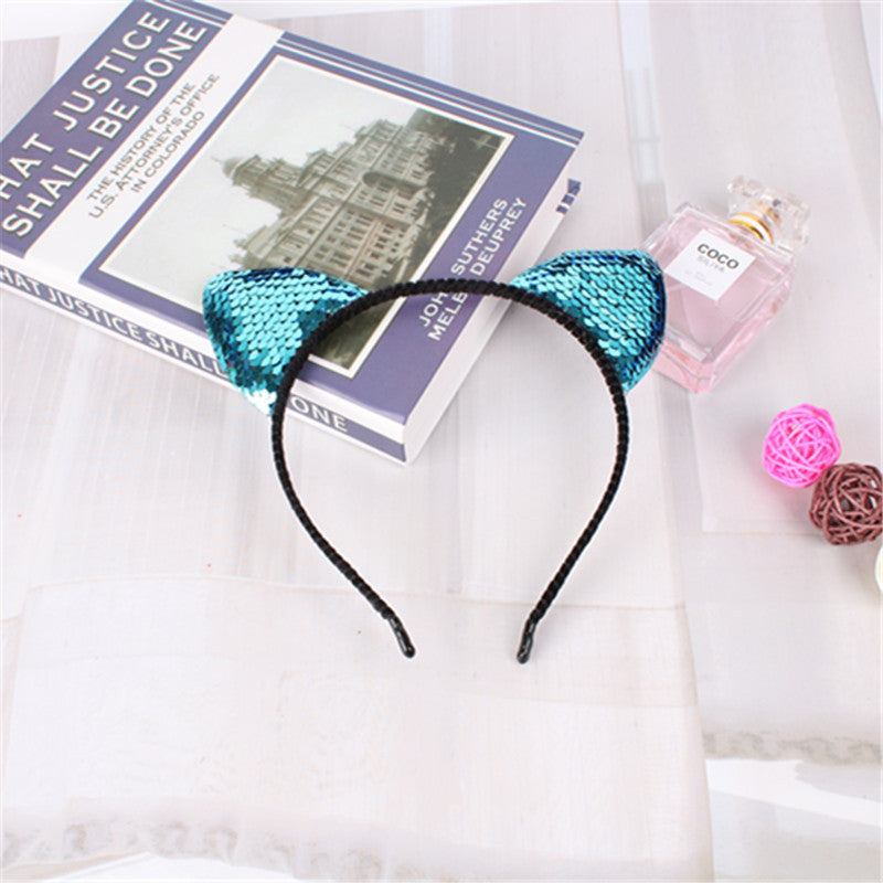 Fashion Hair Accessories Sequined Cat Ear Headband Children's Hair Accessories Fashion Hair Accessories Sequined Cat Ear Headband Children's Hair Accessories