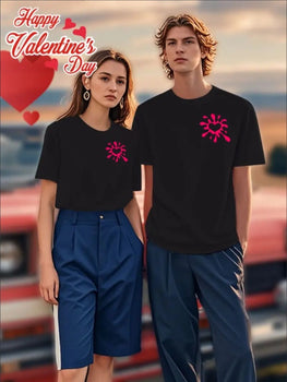 Love Valentine'S Day T-Shirt, Couple T-Shirt, Couple Christmas, Fashion Casual T-Shirt, Short-Sleeved T-Shirt