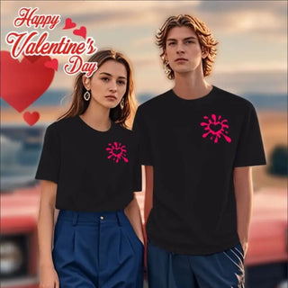 Love Valentine'S Day T-Shirt, Couple T-Shirt, Couple Christmas, Fashion Casual T-Shirt, Short-Sleeved T-Shirt