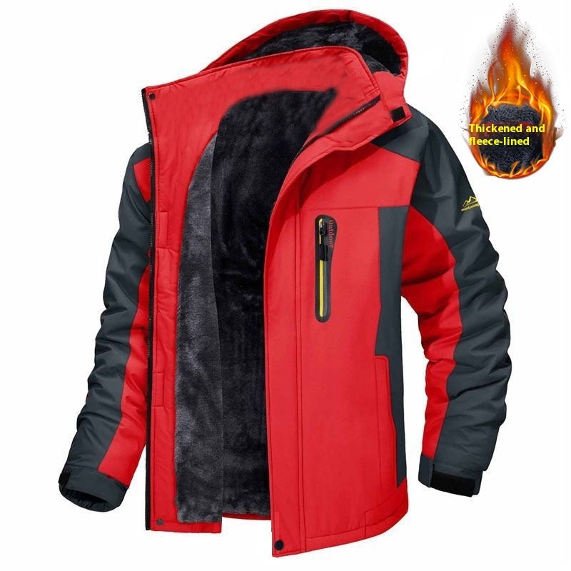 Casual Fleece And Thick Men's Mid-length Coat Casual Fleece And Thick Men's Mid-length Coat