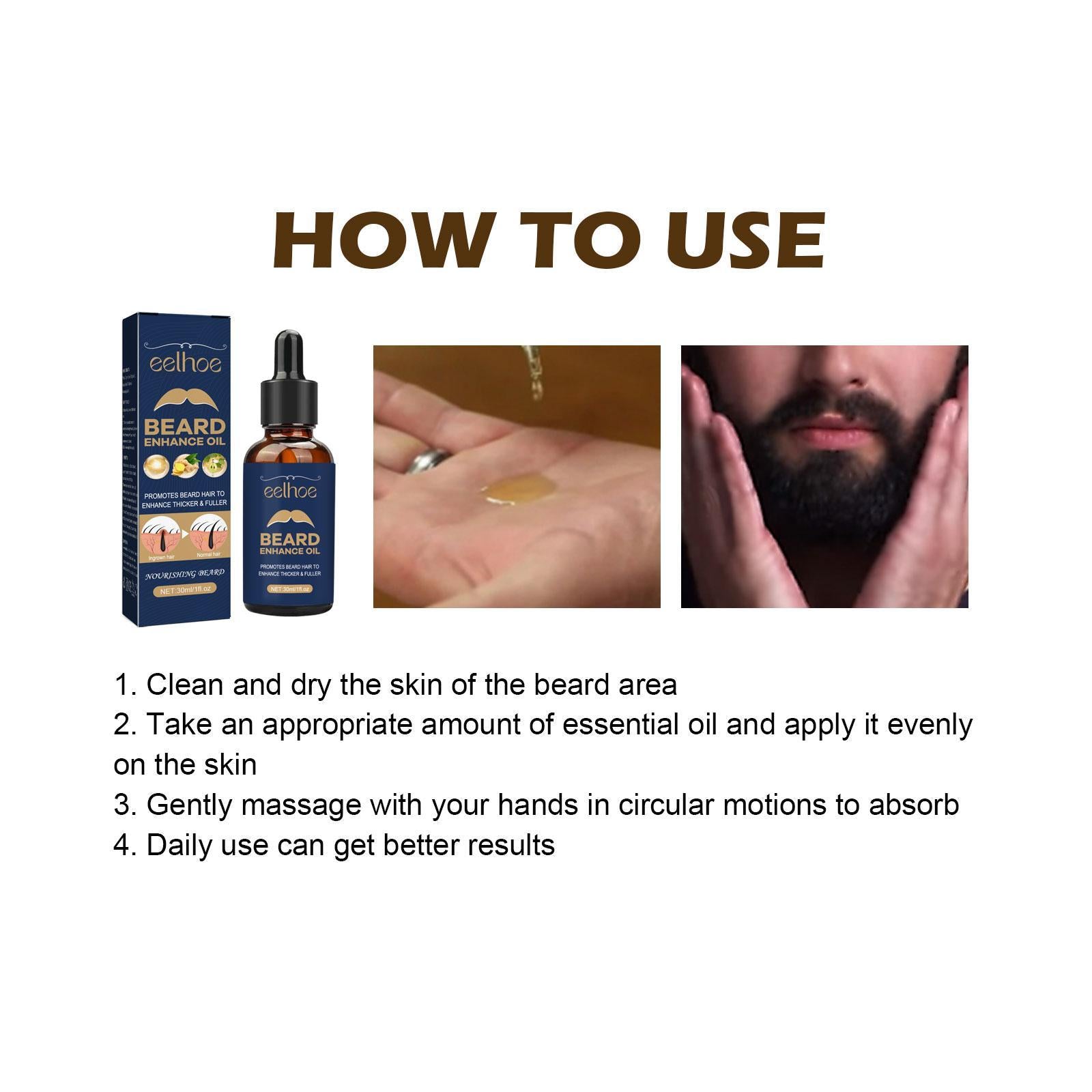 EELHOE Beard Care Oil - Strengthen And Nourish Beard Roots Moisturizing And Shine-Enhancing Beard Growth Serum For Men Hair Care Hydrating EELHOE Beard Care Oil - Strengthen And Nourish Beard Roots Moisturizing And Shine-Enhancing Beard Growth Serum For Men Hair Care Hydrating