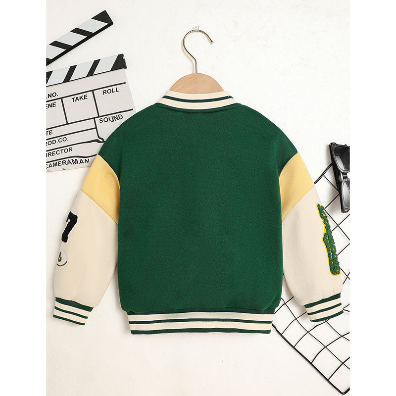 Toddler Kids Girls Boy's Trendy Embroidery Letters Print Jacket Baseball Collar Sports Casual Coat Children's Wear Toddler Kids Girls Boy's Trendy Embroidery Letters Print Jacket Baseball Collar Sports Casual Coat Children's Wear