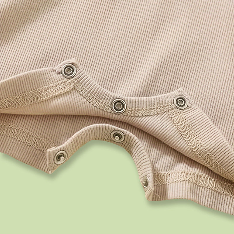 3-Pack Baby Boys One-Piece Romper Set, Long Sleeve Ribbed Button Jumpsuit 3-Pack Baby Boys One-Piece Romper Set, Long Sleeve Ribbed Button Jumpsuit