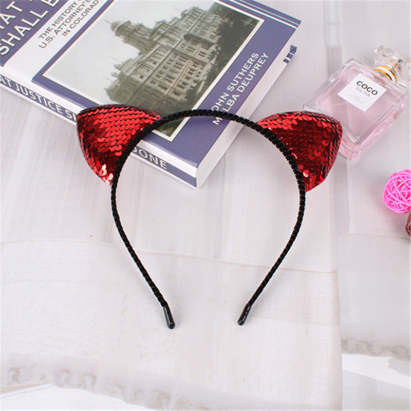 Fashion Hair Accessories Sequined Cat Ear Headband Children's Hair Accessories Fashion Hair Accessories Sequined Cat Ear Headband Children's Hair Accessories