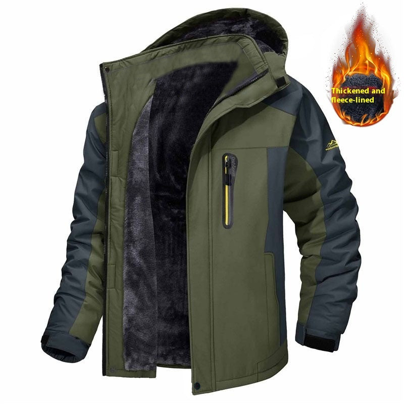 Casual Fleece And Thick Men's Mid-length Coat Casual Fleece And Thick Men's Mid-length Coat