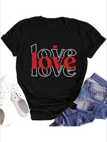 Love Valentine'S Day T-Shirt,   Couple T-Shirt, Couple Christmas, Fashion Casual T-Shirt, Short-Sleeved T-Shirt