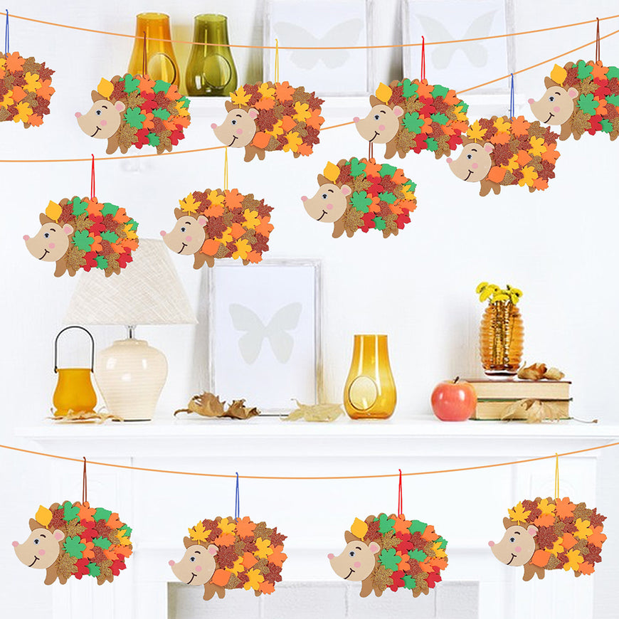 8 Pcs Fall Hedgehog Craft Kits